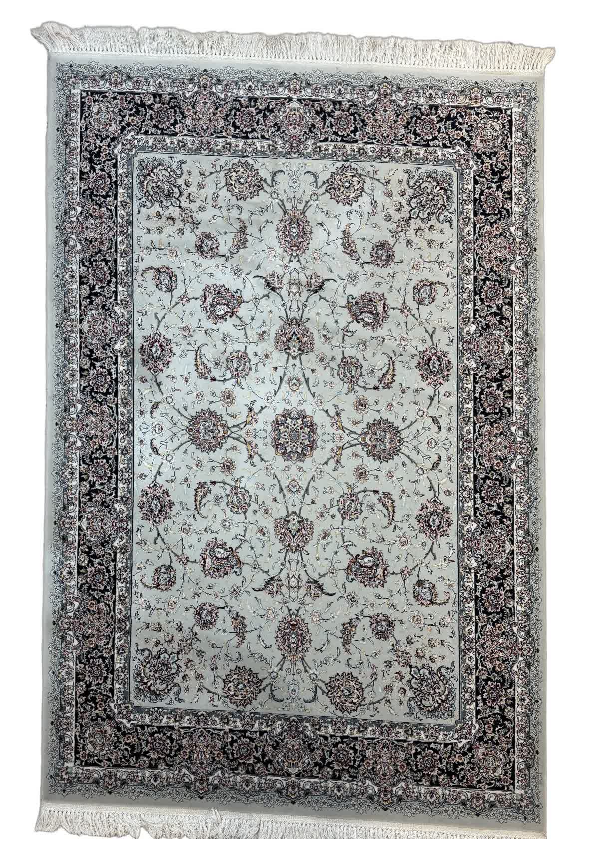 Produktfoto – Perserteppich Mint mit Blütenranken 225×150 cm