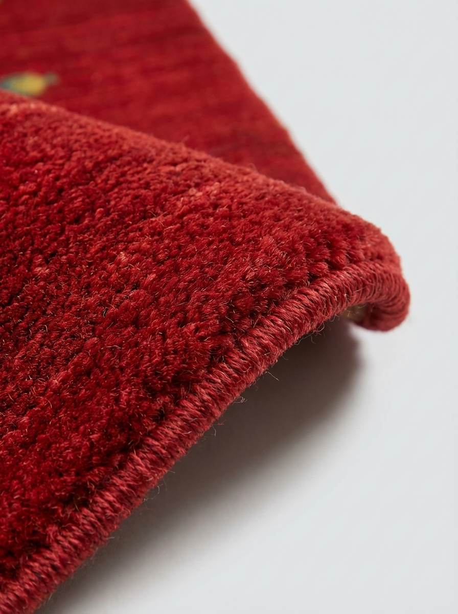 Gabbeh Perserteppich handgeknüpft – 200 × 145 cm – Rot mit Baummotiv – 1300 €