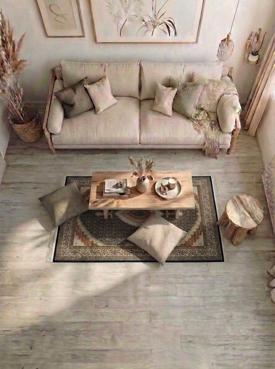 Täbriz Perserteppich – Maschinell – 225 × 150 cm – Anthrazit/Beige