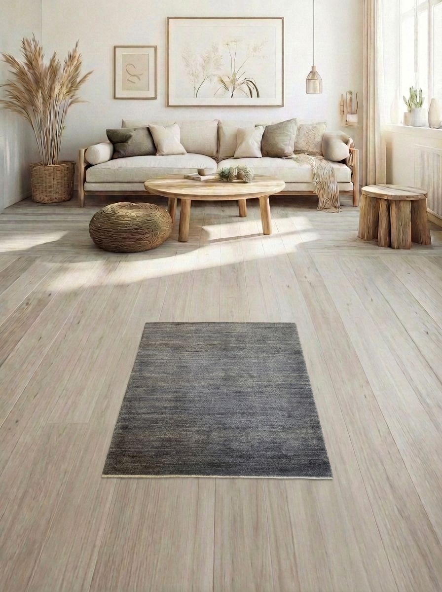 Handgeknüpfter Gabbeh Perserteppich – Grau/Anthrazit – 150×100 cm