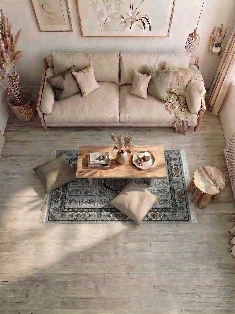 Täbriz Perserteppich – Maschinell – 225 × 150 cm – Grau Patchwork mit Medaillon