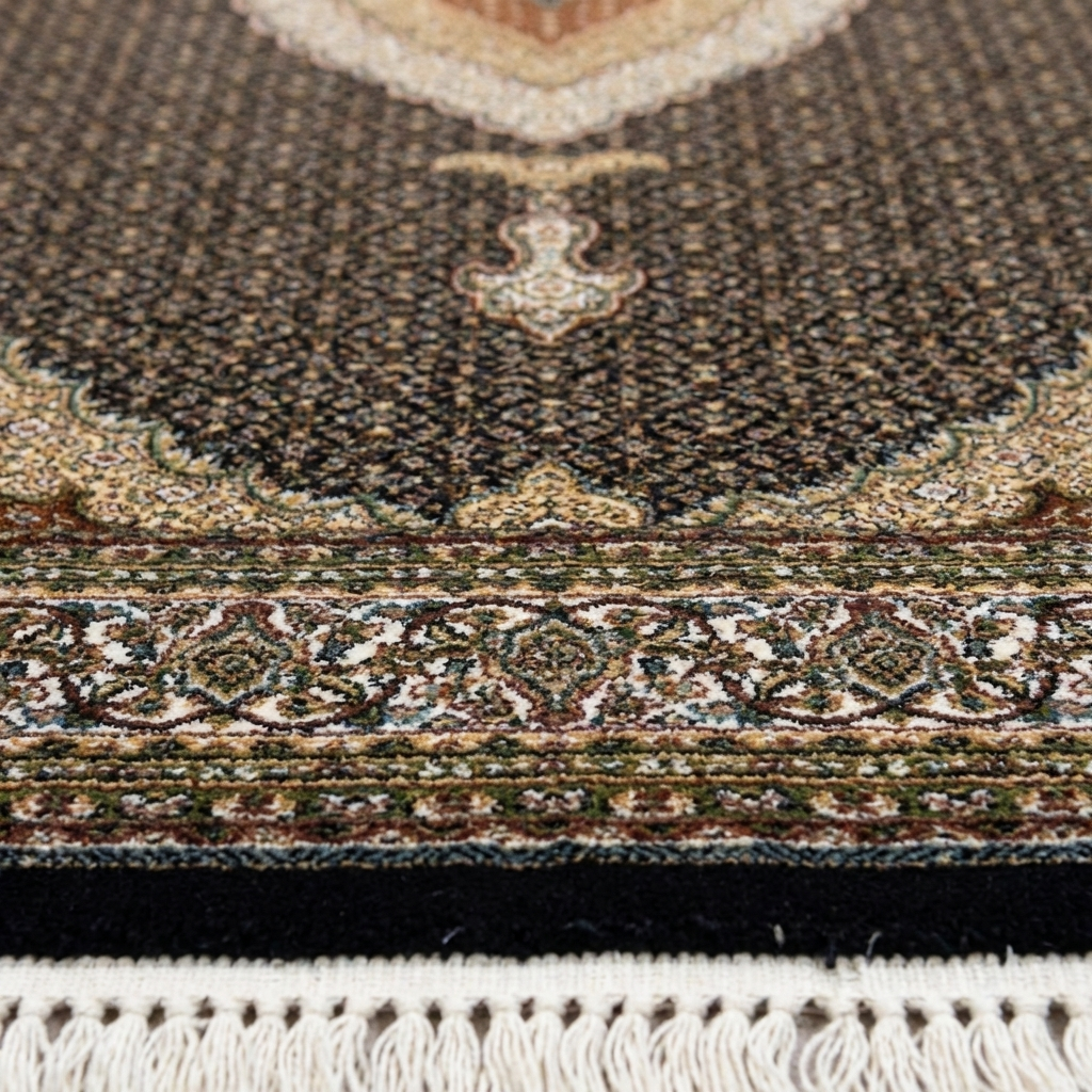 Täbriz Perserteppich – Maschinell – 225 × 150 cm – Anthrazit/Beige