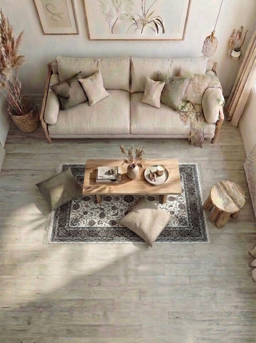 Täbriz Perserteppich (maschinell) – Creme/Schwarz – 225×150 cm