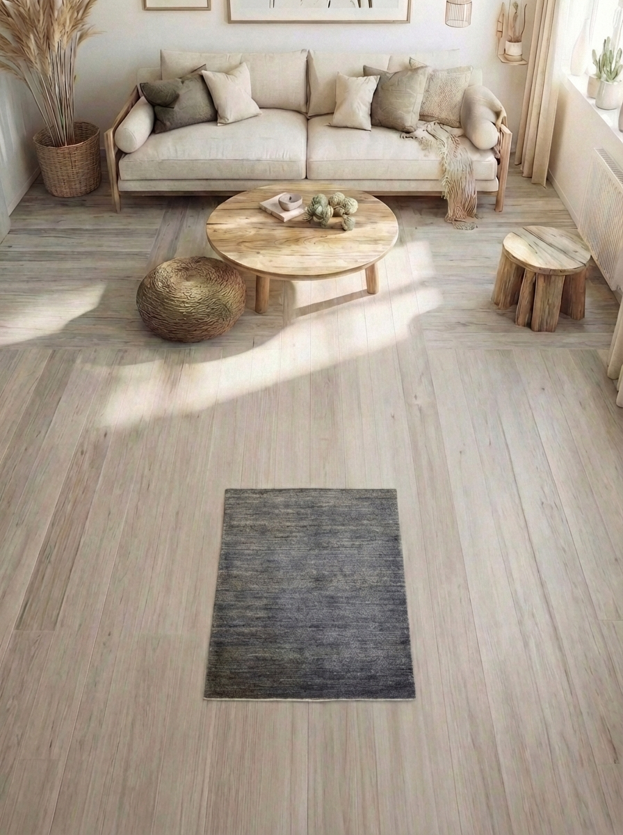 Handgeknüpfter Gabbeh Perserteppich – Grau/Anthrazit – 150×100 cm
